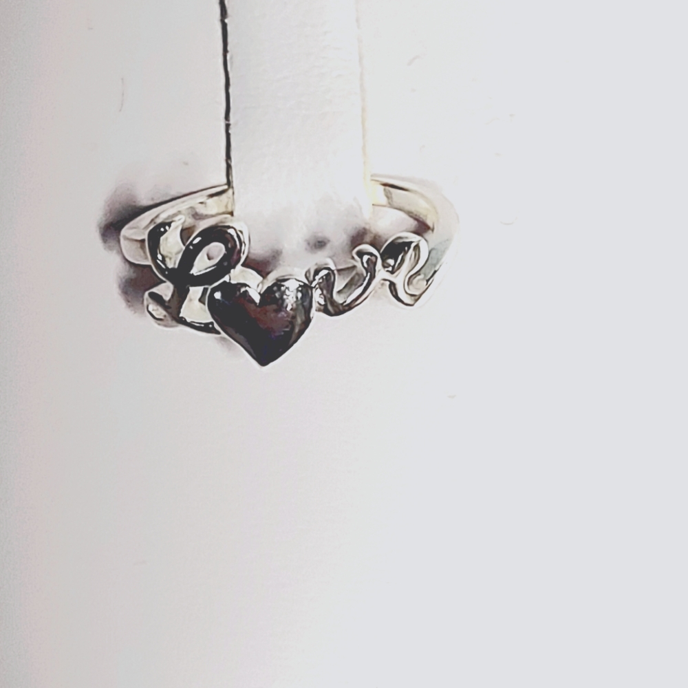"LOVE" Ring , 925 STERLING SILVER BRAND NEW SIZE 5